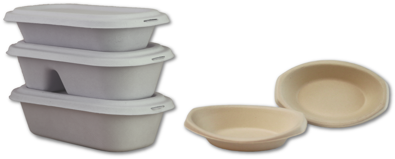750 ml rectangular molded fiber container